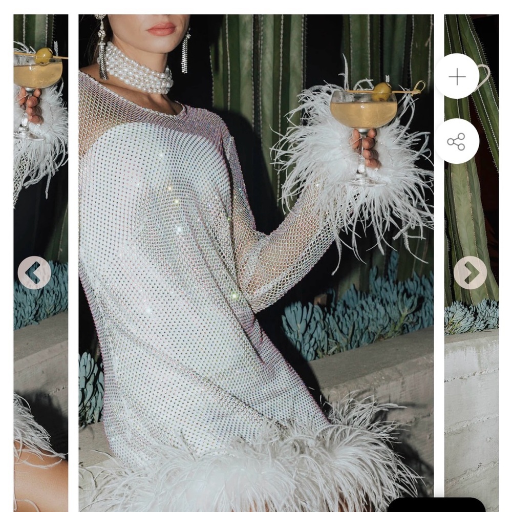 Untamed Petals Disco Sheer Dress (comes with white slip)!